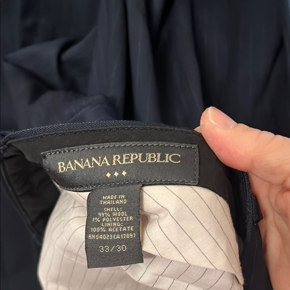 Banana Republic Navy Blue Pinstriped Suit - Picture 7 of 9